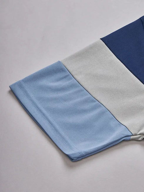 Men Colorblock Slim Fit Polo T-shirt with TECHNO COOL+