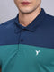 Men Colorblock Slim Fit Polo T-shirt with TECHNO COOL+