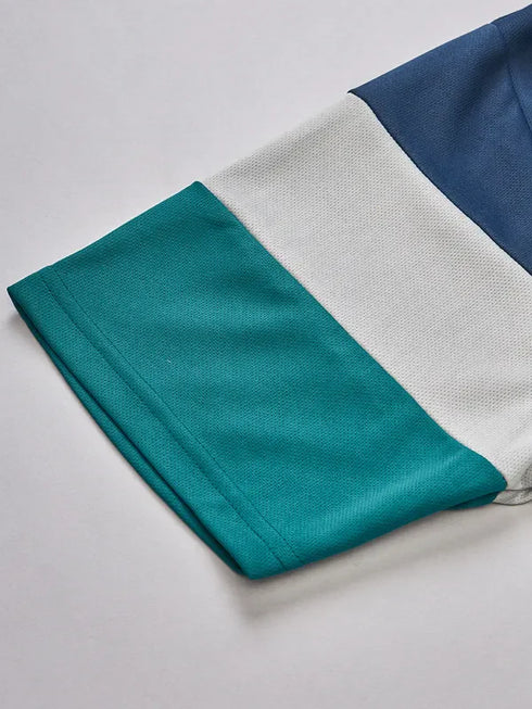 Men Colorblock Slim Fit Polo T-shirt with TECHNO COOL+