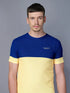 Men Colorblock Slim Fit Crew Neck T-shirt with TECHNO GUARD