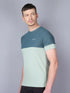Men Colorblock Slim Fit Crew Neck T-shirt with TECHNO GUARD