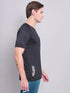 Men Self Design Slim Fit Crew Neck T-shirt with VENTMESH