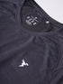 Men Self Design Slim Fit Crew Neck T-shirt with VENTMESH