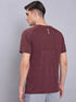 Men Self Design Slim Fit Crew Neck T-shirt with VENTMESH