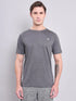 Men Self Design Slim Fit Crew Neck T-shirt with VENTMESH