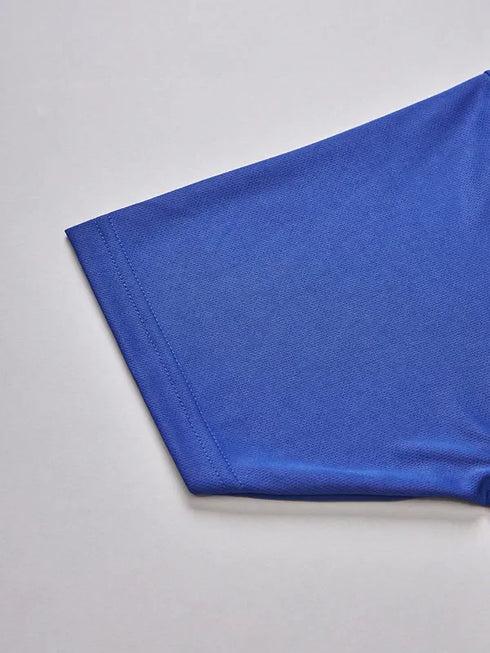 Men Self Design Slim Fit Crew Neck T-shirt with VENTMESH