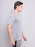 Men Self Design Slim Fit Crew Neck T-shirt with VENTMESH