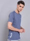 Men Self Design Slim Fit Crew Neck T-shirt with VENTMESH