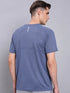 Men Self Design Slim Fit Crew Neck T-shirt with VENTMESH