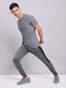 Men Solid Slim Fit Crew Neck T-shirt with MATPIQ