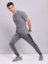 Men Solid Slim Fit Crew Neck T-shirt with MATPIQ