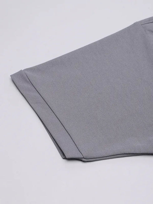 Men Solid Slim Fit Crew Neck T-shirt with MATPIQ