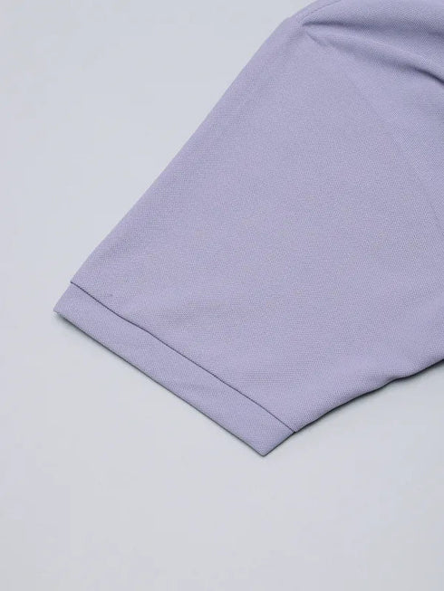 Men Solid Slim Fit Crew Neck T-shirt with MATPIQ