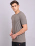 Men Solid Slim Fit Crew Neck T-shirt with MATPIQ