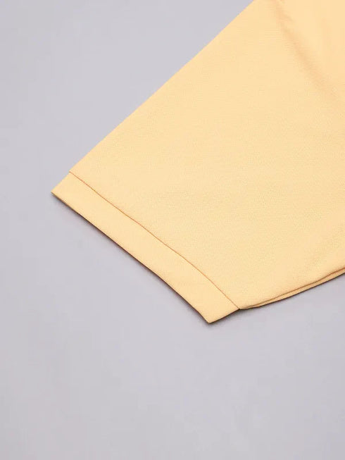 Men Solid Slim Fit Crew Neck T-shirt with MATPIQ
