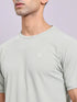 Men Solid Slim Fit Crew Neck T-shirt with MATPIQ