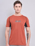Men Printed Regular Fit Crew Neck T-shirt with TECHNO COOL+