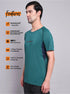 Men Printed Regular Fit Crew Neck T-shirt with TECHNO COOL+