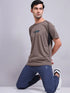 Men Printed Regular Fit Crew Neck T-shirt with TECHNO COOL+