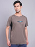 Men Printed Regular Fit Crew Neck T-shirt with TECHNO COOL+