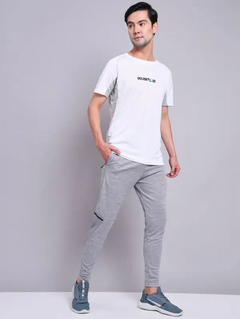 Men Printed Regular Fit Crew Neck T-shirt with TECHNO COOL+