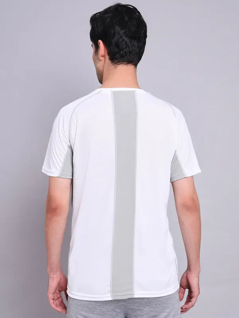 Men Printed Regular Fit Crew Neck T-shirt with TECHNO COOL+