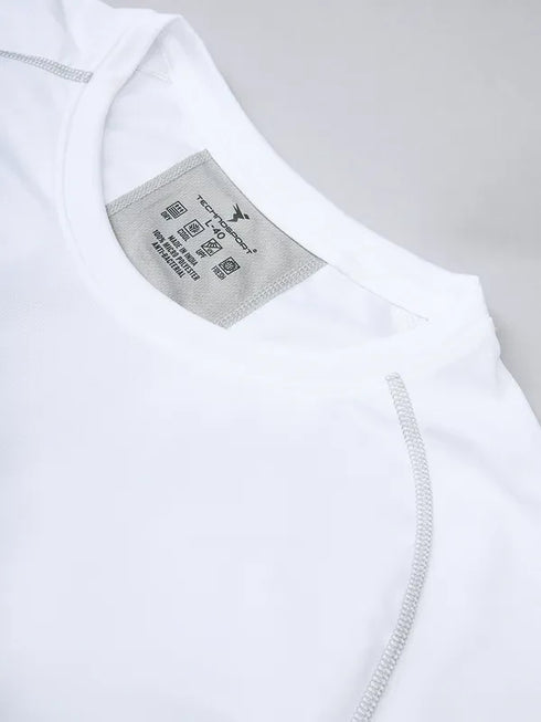 Men Printed Regular Fit Crew Neck T-shirt with TECHNO COOL+