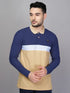 Men Colorblock Slim Fit Polo T-shirt with MATPIQ