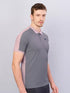 Men Colorblock Slim Fit Polo T-shirt with MATPIQ