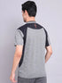Men Melange Slim Fit Mock Neck T-shirt with TECHNO COOL+