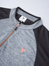 Men Melange Slim Fit Mock Neck T-shirt with TECHNO COOL+
