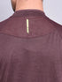 Men Melange Slim Fit Mock Neck T-shirt with TECHNO COOL+