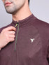 Men Melange Slim Fit Mock Neck T-shirt with TECHNO COOL+
