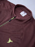 Men Melange Slim Fit Mock Neck T-shirt with TECHNO COOL+
