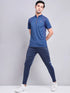 Men Melange Slim Fit Mock Neck T-shirt with TECHNO COOL+
