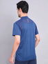 Men Melange Slim Fit Mock Neck T-shirt with TECHNO COOL+