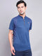 Men Melange Slim Fit Mock Neck T-shirt with TECHNO COOL+