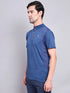 Men Melange Slim Fit Mock Neck T-shirt with TECHNO COOL+