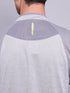 Men Melange Slim Fit Mock Neck T-shirt with TECHNO COOL+