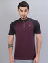 Men Colorblock Slim Fit Mock Neck T-shirt with TECHNO COOL+
