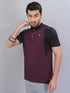 Men Colorblock Slim Fit Mock Neck T-shirt with TECHNO COOL+