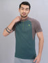 Men Colorblock Slim Fit Mock Neck T-shirt with TECHNO COOL+