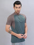 Men Colorblock Slim Fit Mock Neck T-shirt with TECHNO COOL+