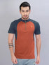 Men Colorblock Slim Fit Mock Neck T-shirt with TECHNO COOL+