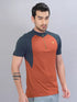 Men Colorblock Slim Fit Mock Neck T-shirt with TECHNO COOL+