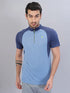 Men Colorblock Slim Fit Mock Neck T-shirt with TECHNO COOL+
