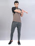 Men Colorblock Slim Fit Mock Neck T-shirt with TECHNO COOL+