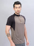 Men Colorblock Slim Fit Mock Neck T-shirt with TECHNO COOL+