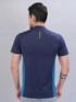 Men Colorblock Slim Fit Mock Neck T-shirt with TECHNO COOL+