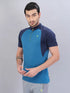 Men Colorblock Slim Fit Mock Neck T-shirt with TECHNO COOL+